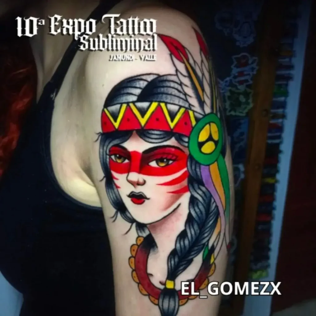 dibujo de una indigena